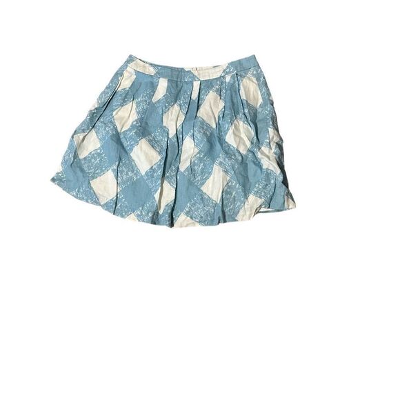 Beautiful BODEN Sz.UK 10A US 6A LINEN skirt blue white pleats Good condition - Picture 1 of 3
